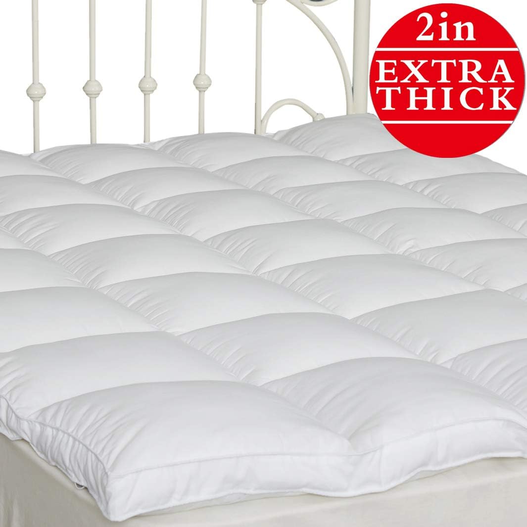 Matratzenauflage Daunen Alternative Plüsch 5,1 cm dick gesteppt Matratzenauflage flauschig und fest