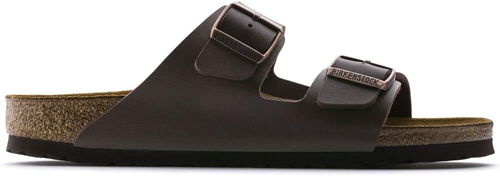 BIRKENSTOCK Unisex Arizona Birko-Flor Nubukleder Weit Pantoletten 39 EU Braun Dunkelbraun, 39 EU Bra