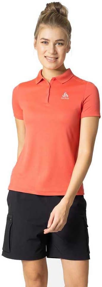 Odlo Damen F-Dry Kurzarm Polo Shirt S Cayenne, S Cayenne
