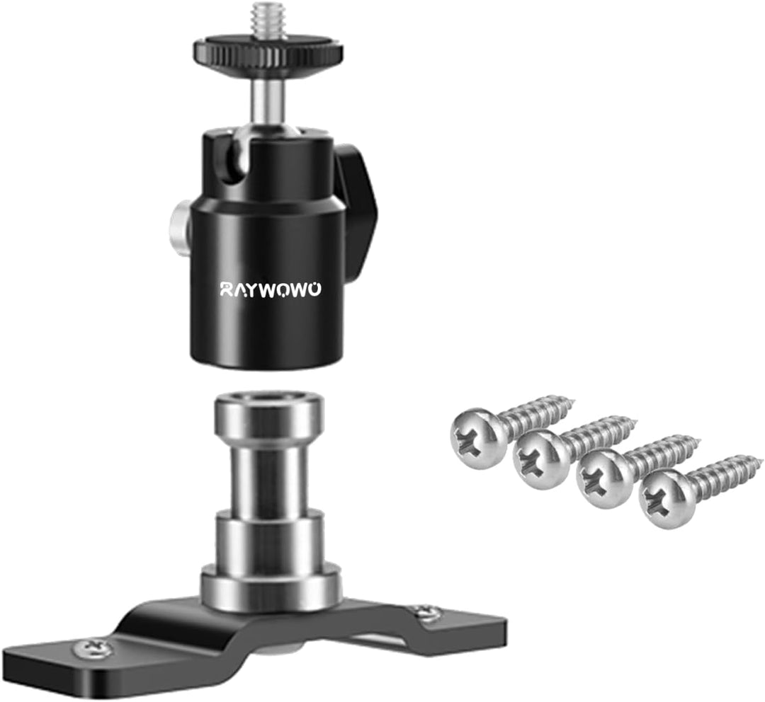 RAYWOWO T-Form verstellbare Metall-Kamera-Wandhalterung, Lautsprecher-Wandhalterung, mit 1/4“ Schrau