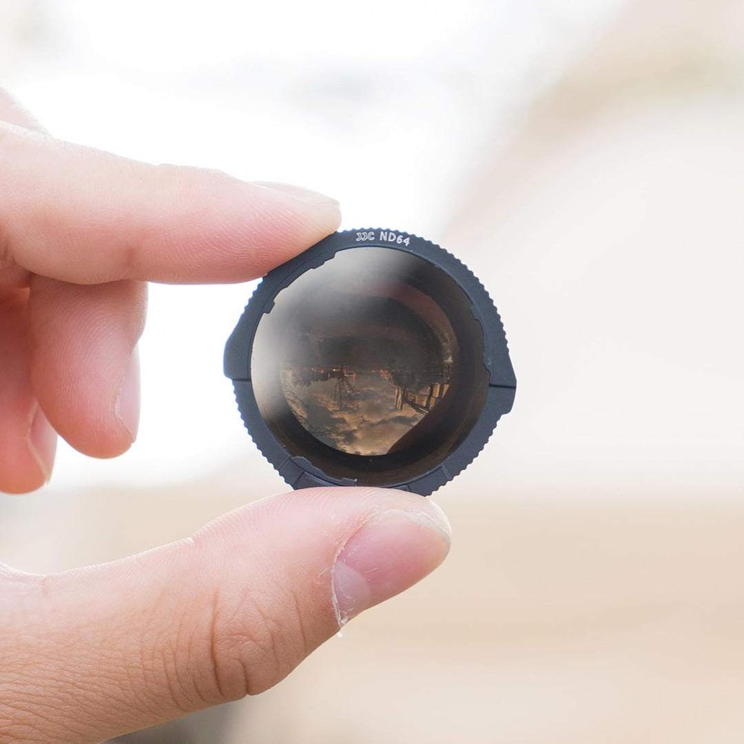JJC ND Filter für Insta360 X5,Neutraldichtefilter ND 64 Filter für Insta 360 X5 Objektiv,ND64 Graufi