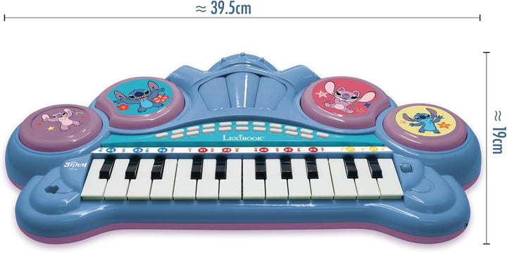 Lexibook, elektronisches Stitch-Keyboard mit Sitz und Mikrofon, 24 beleuchtete Tasten zum Musizieren