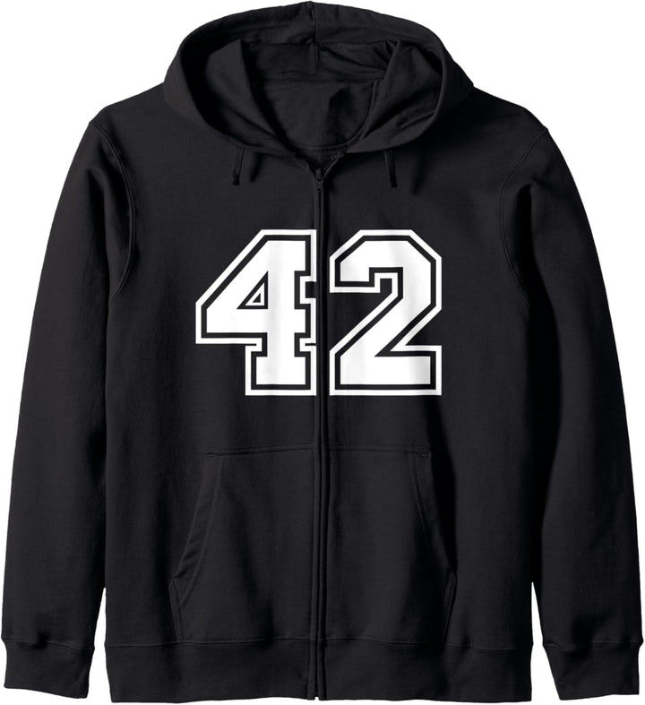Team Jersey Nummer #42 Sportgeschenk Kapuzenjacke