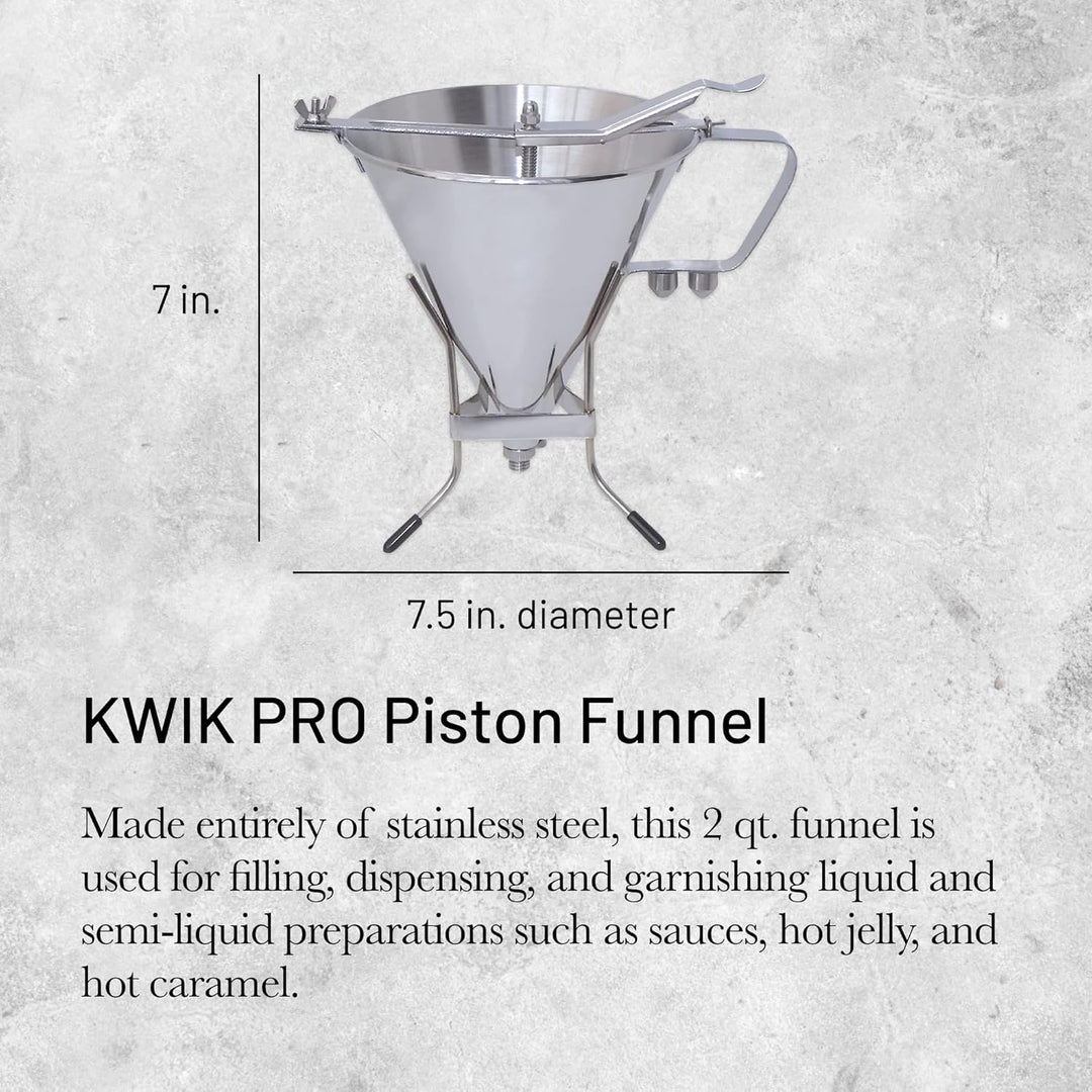 De Buyer 'Kwik' Trichter Kaffeebereiter Edelstahl mit Halterung – 1,9l, 1,9 Liter, Silber, 1,9 l