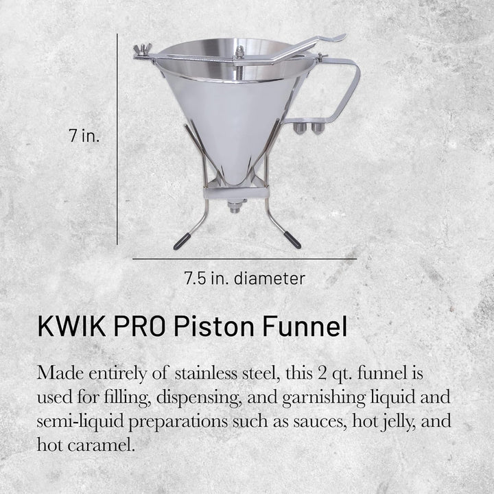 De Buyer 'Kwik' Trichter Kaffeebereiter Edelstahl mit Halterung – 1,9l, 1,9 Liter, Silber, 1,9 l