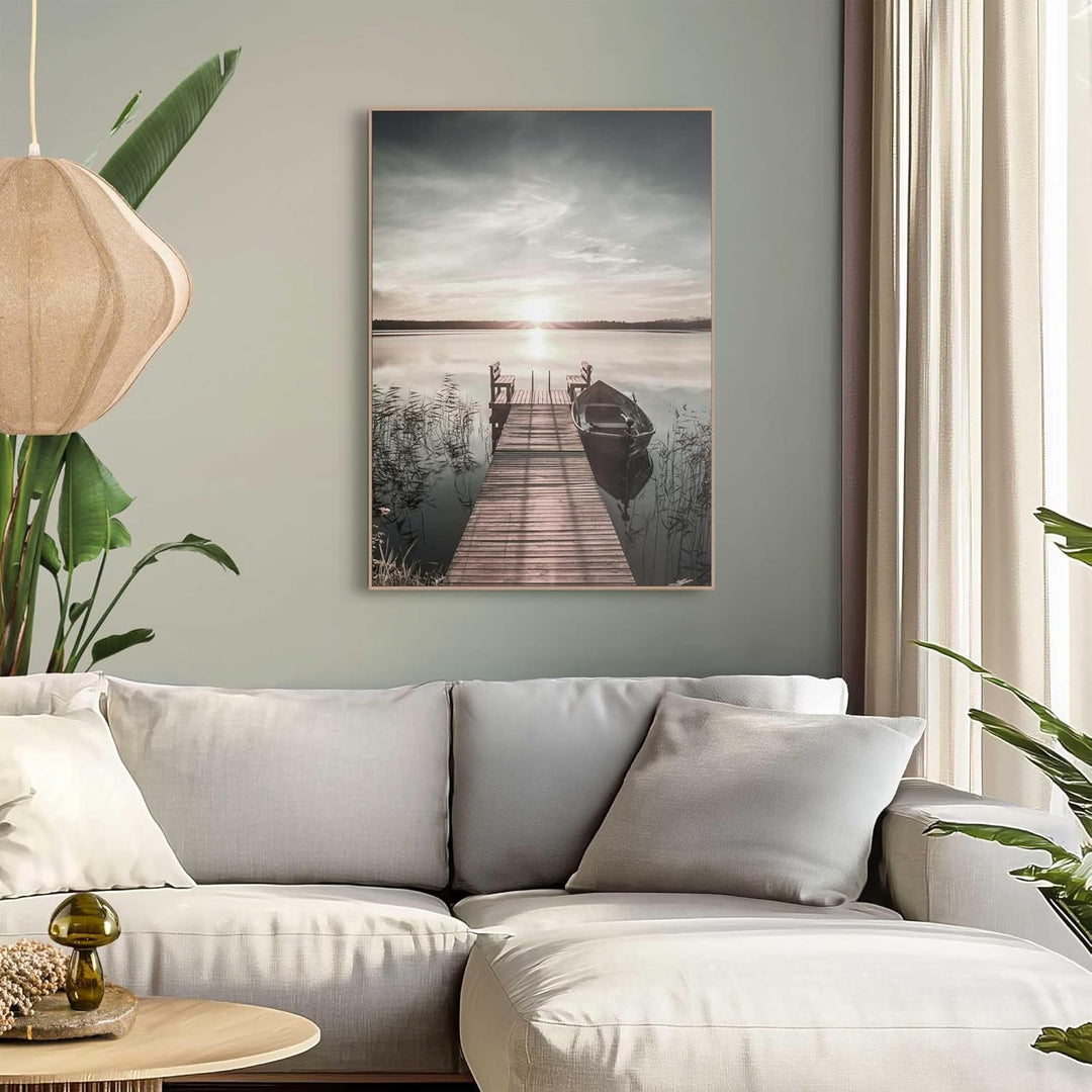 REINDERS Gerahmtes Bild im Grossformat 50 x 70 cm - Papierdruck im Rahmen Holzoptik MDF Fertigbild S