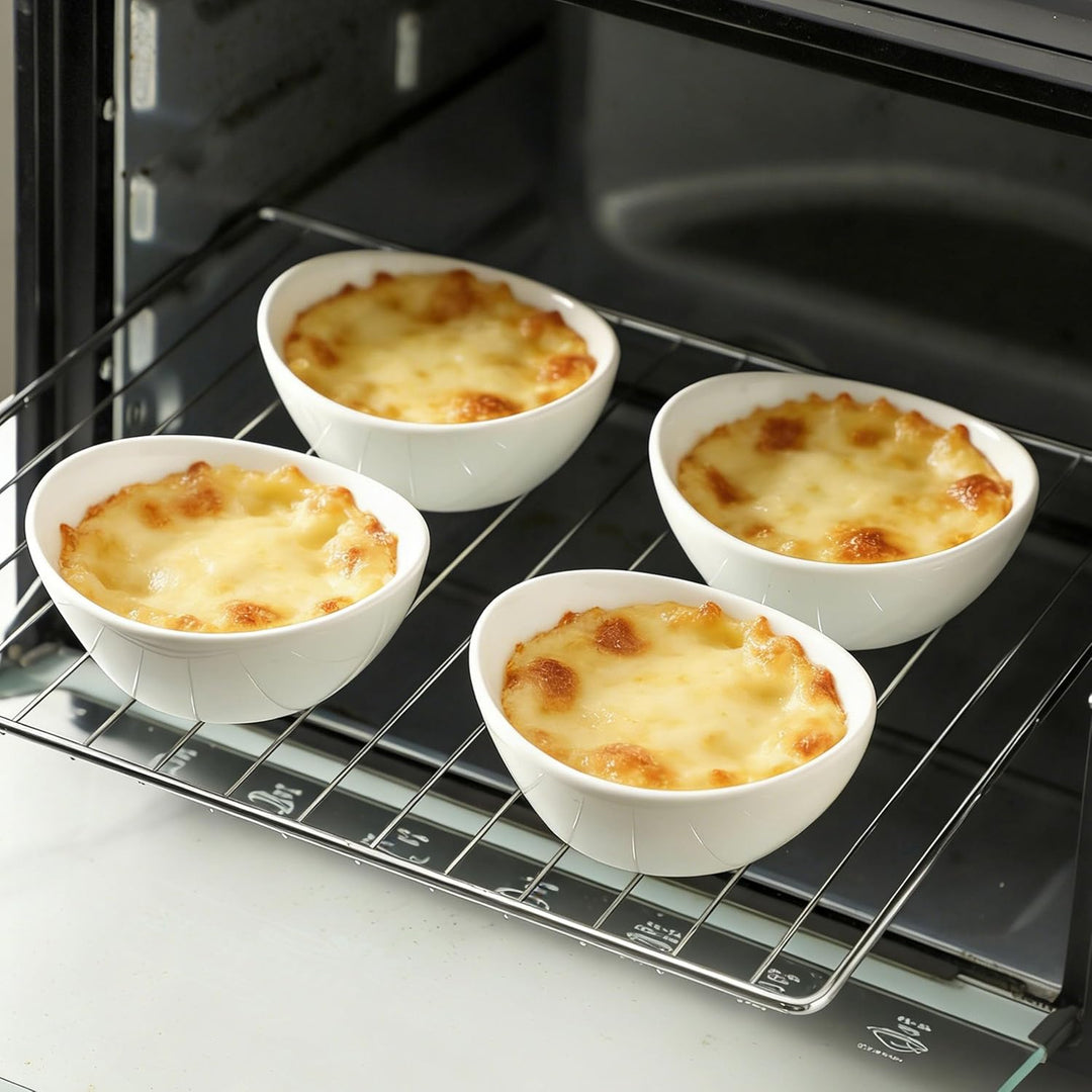 UIBFCWN 10 Stück Creme Brulee Schälchen Keramik, 160ml Souffle Förmchen Backofenfest, Souffleschalen