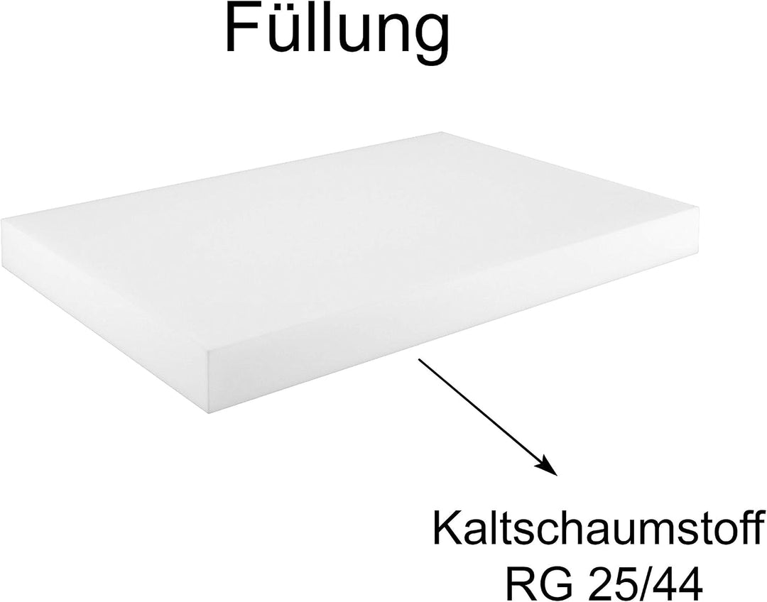 sunnypillow Palettenkissen für Gartenmöbel - Sitzkissen 120x60x15 cm - Palettenauflage für Palettens