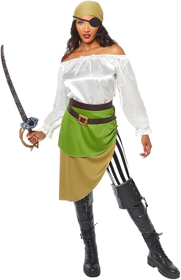 amscan Deluxe Schiffskamerad Kostüm für Erwachsene Damen 10-12, 10-12