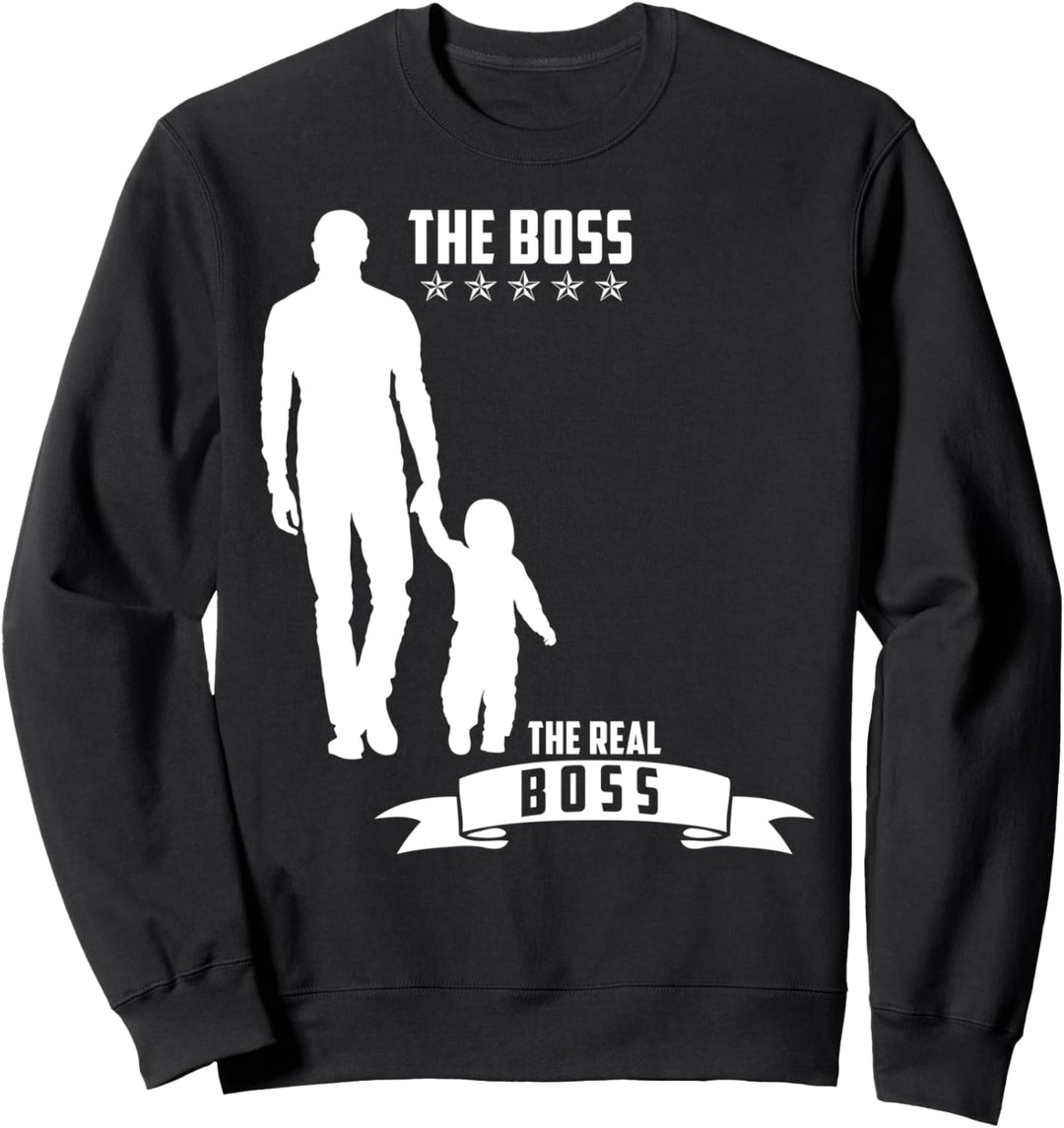 Vater & Sohn Papa & Sohn Vatertag Boss Lustiges Partnerlook Sweatshirt