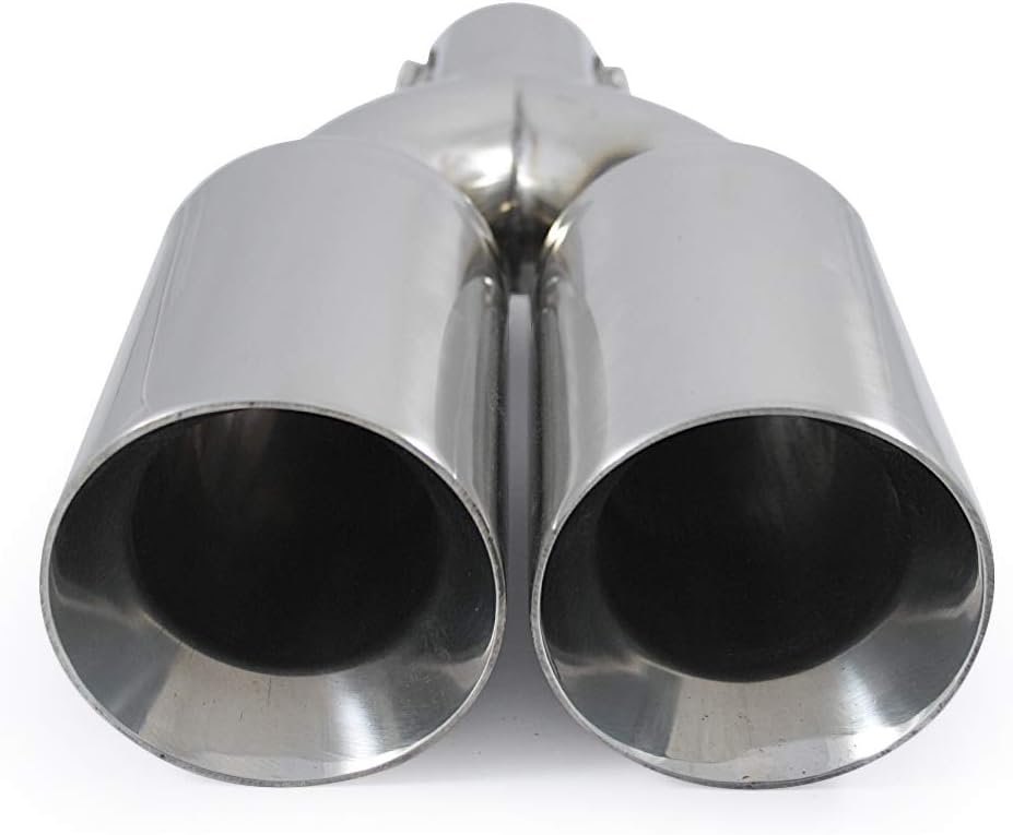 Doppel Dual Auspuffblende Endrohr Endstuck Auspuff Blende Schalldampf Sportauspuff Universell Schall