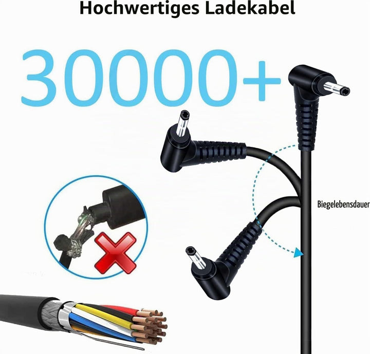 DTK Ladegerät für Lenovo Netzteil 65W 20V 3,25A Laptop Ladekabel für Lenovo AC Adapter 4,0mm*1,7mm 6