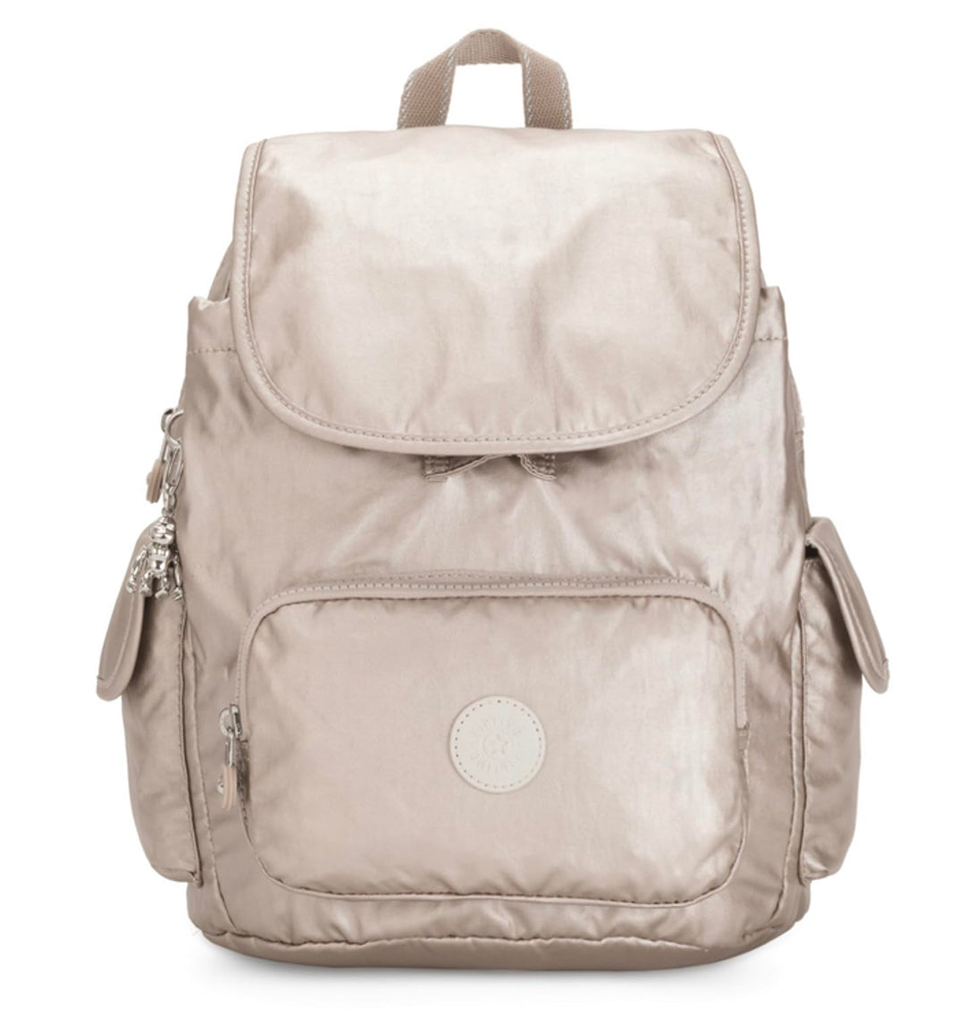 Kipling Damen City Pack Rucksack, Silber (Metallic Glow), 27x33.5x19 cm (B x H T) EU Einheitsgrösse