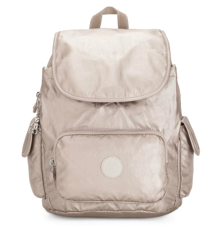 Kipling Damen City Pack Rucksack, Silber (Metallic Glow), 27x33.5x19 cm (B x H T) EU Einheitsgrösse