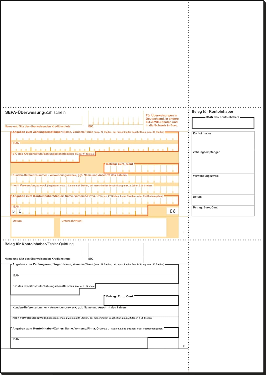 SIGEL ZV572 SEPA-Überweisungen, A4, 250 Blatt, incl. free download Beschriftungsassistent, 250