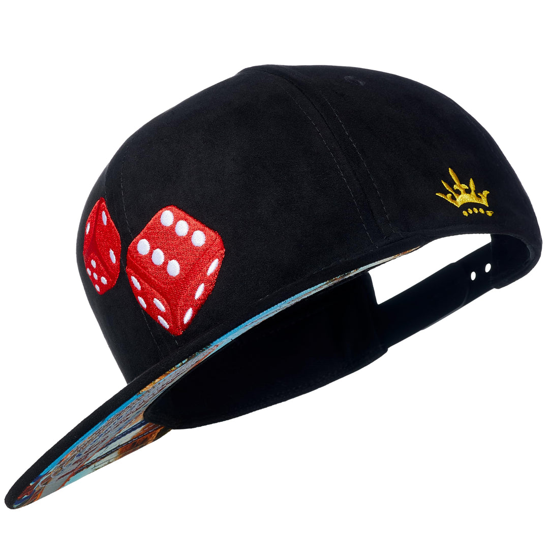 Cadency® Snapback Cap Las Vegas Craps, Damen und Herren Schwarz, Unisex, Grössenverstellbar