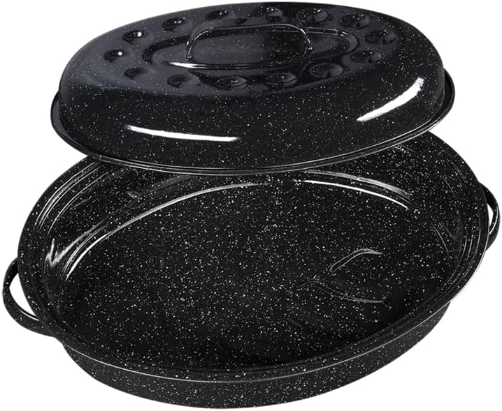 WARMCOOK 0508 Röster / Auflaufform, 40x27x15 cm, Karbonstahl 15 inches Schwarz, 15 inches Schwarz
