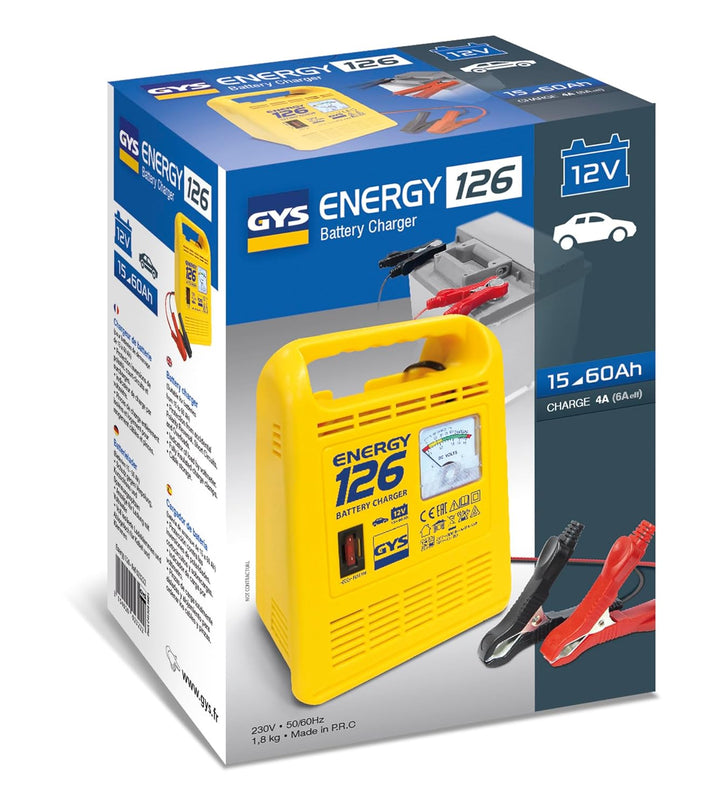 GYS Batterieladegerät 12 V, 15 - 60 Ah, Energy 126