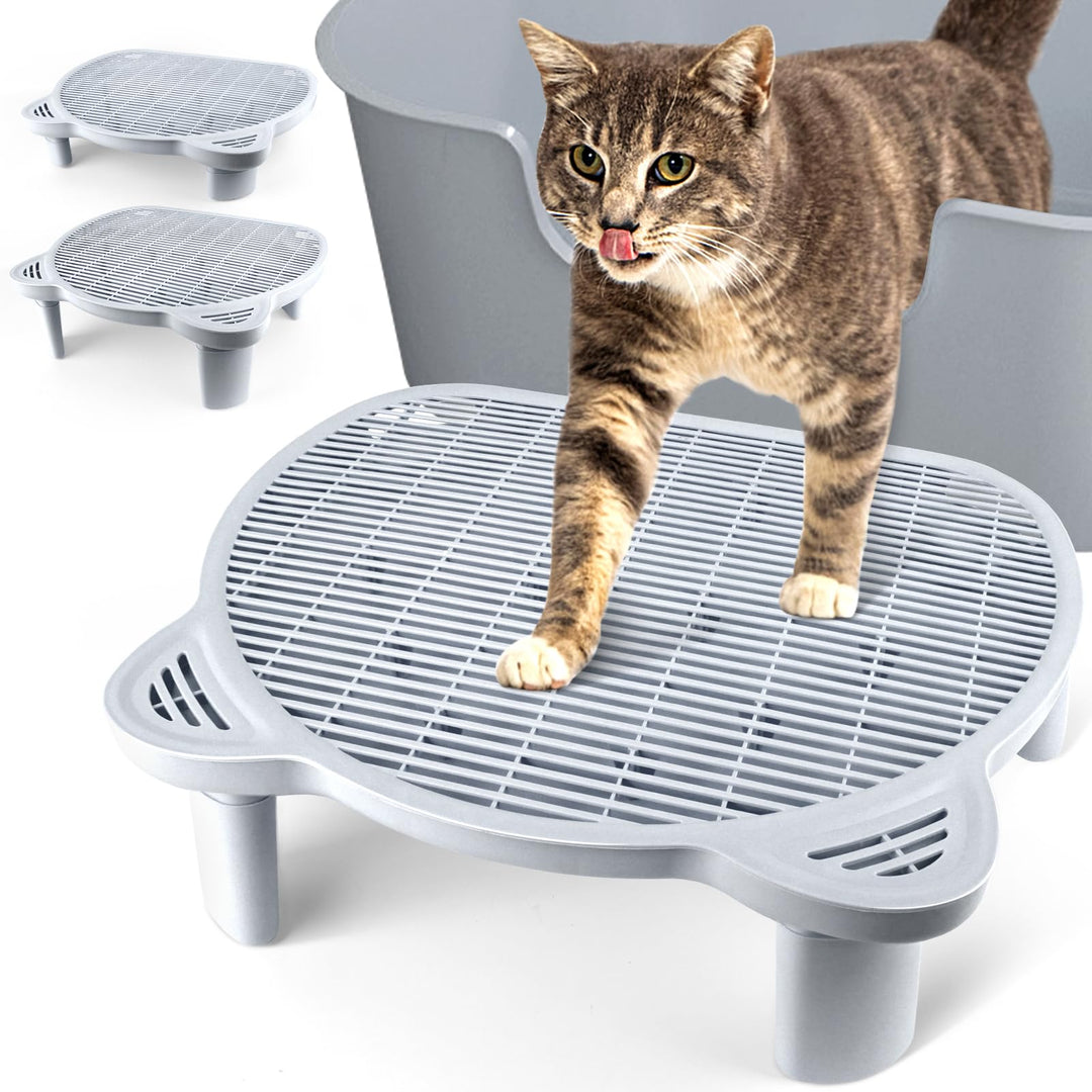 Verstellbare Katzen Rampe für Katzentoilette, Erhöhte Katzentoilette Stufe, Doppelte Katzenstreufall