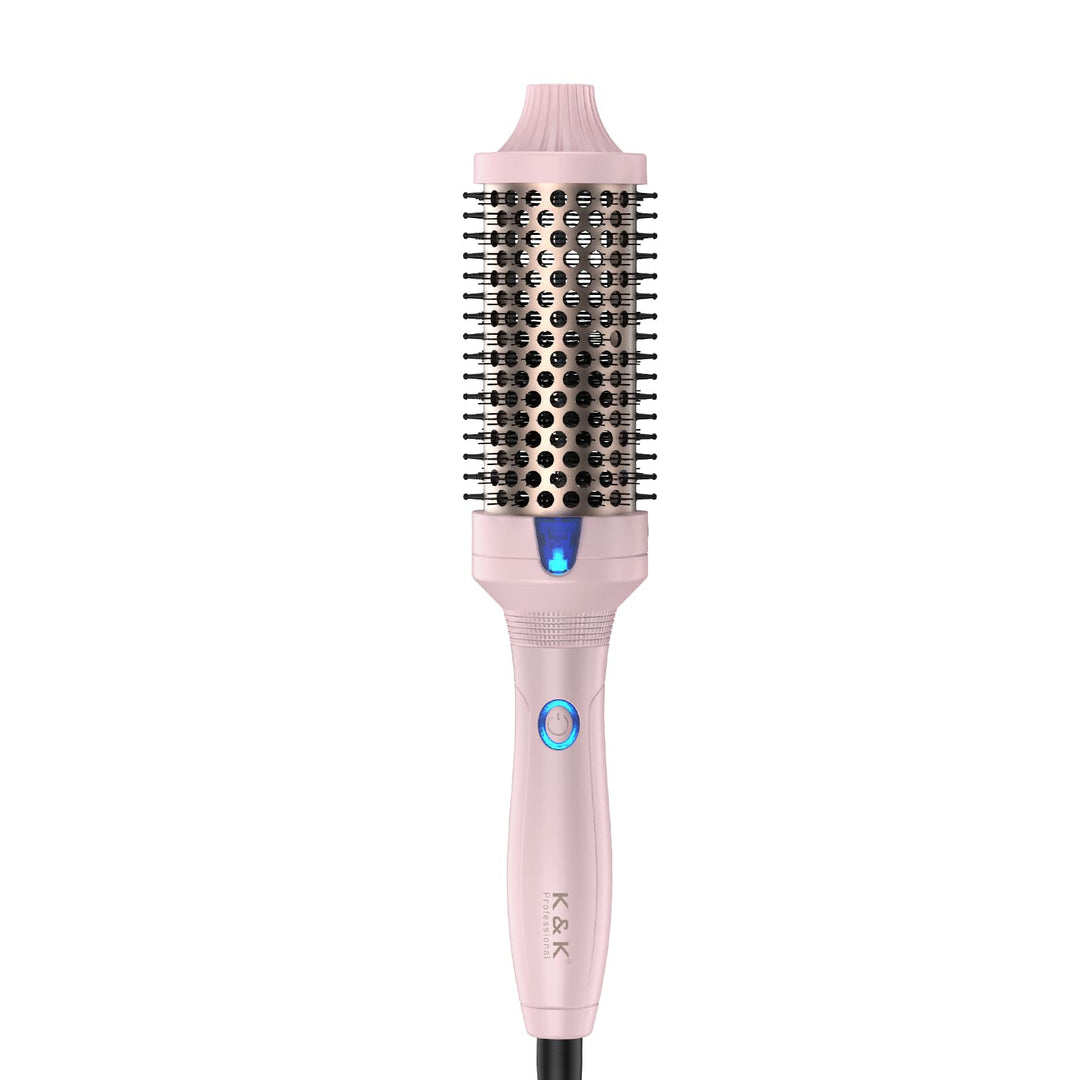 K&K Thermobürste Keratin Thermal Brush Protect Beheiztes Fass Heisse Haarbürste, Ionisch Glatt Schei