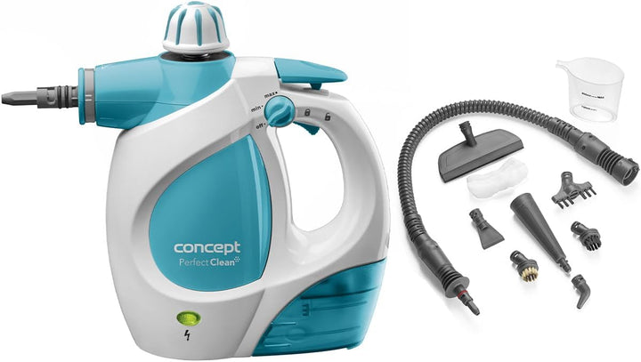 CONCEPT Hausgeräte CP1010 Handdampfreiniger Perfect clean, 1200 W, 3 bar, 400 ml, umfangreiches Zube