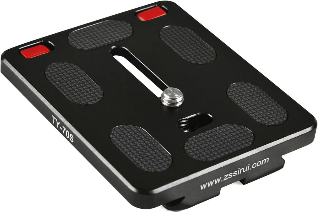 SIRUI TY-70-2 Schnellwechselplatte (Alu, 1/4", 60x70mm, 60.3g, Sliding Stopper, für SIRUI und Arca-S