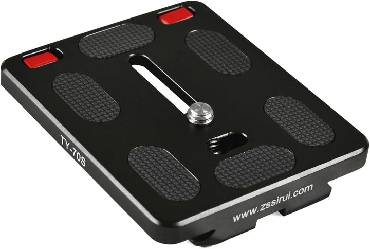 SIRUI TY-70-2 Schnellwechselplatte (Alu, 1/4", 60x70mm, 60.3g, Sliding Stopper, für SIRUI und Arca-S