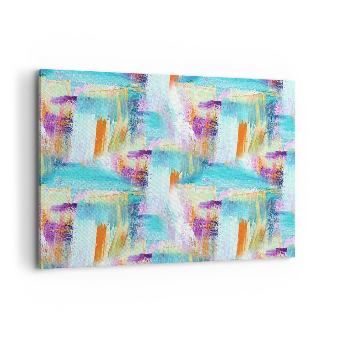 Bilder auf Leinwand 100x70cm Leinwandbild mit Rahmen Abstraktion modern Gross Wanddeko Bild Schlafzi