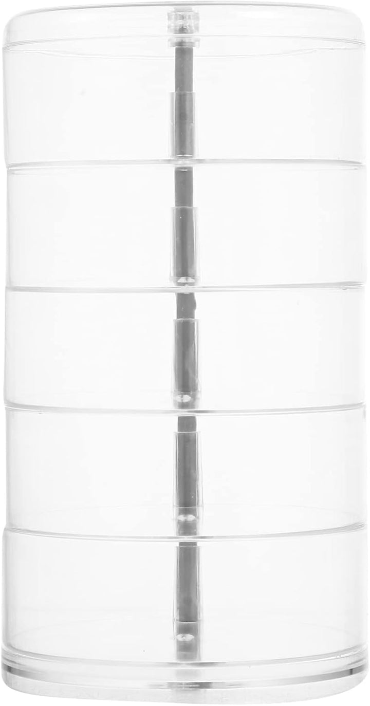 Cabilock Mehrschichtiger Drehbarer Multi Organizer Box 21X11.5X11.5Cm Transparent Schmuckkästchen Fü