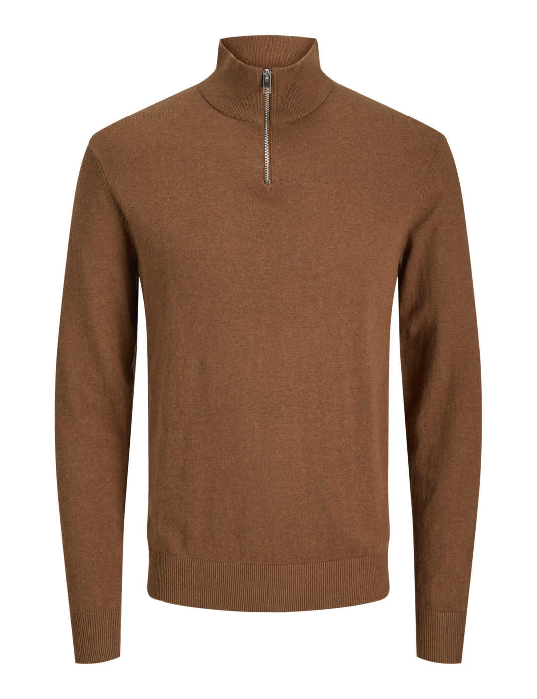 JACK & JONES Male Strickjacke mit Viertelreissverschluss Einfarbig Strickjacke mit Viertelreissversc