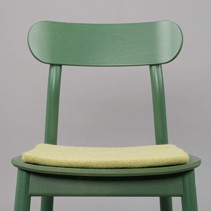 myfelt Flache Filz Sitzauflage, Filz Stuhlauflage - Pitt - quadratisch, 36x36 cm, Hellgrün, Hellgrün