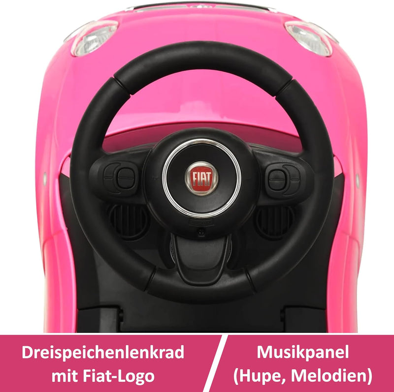 COIL FIAT 500 - Offiziell Lizenziertes Auto mit Kofferraum unter dem Sitz, Schub- und Griffstange, V