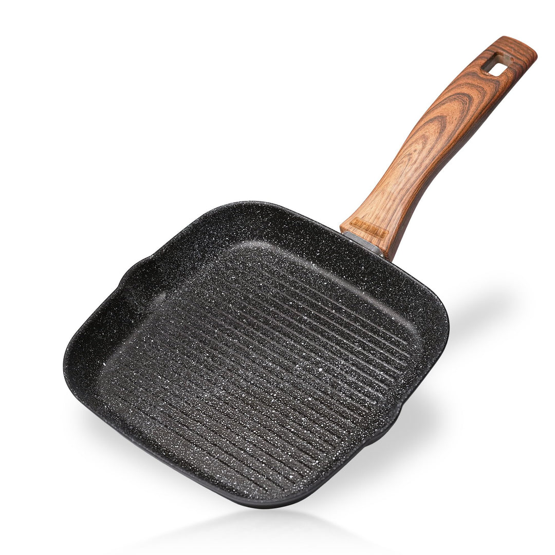 STONELINE® Back to Nature Grillpfanne 16 x 16 cm, mit 2 Ausgüssen 16 cm Back To Nature, 16 cm Back T