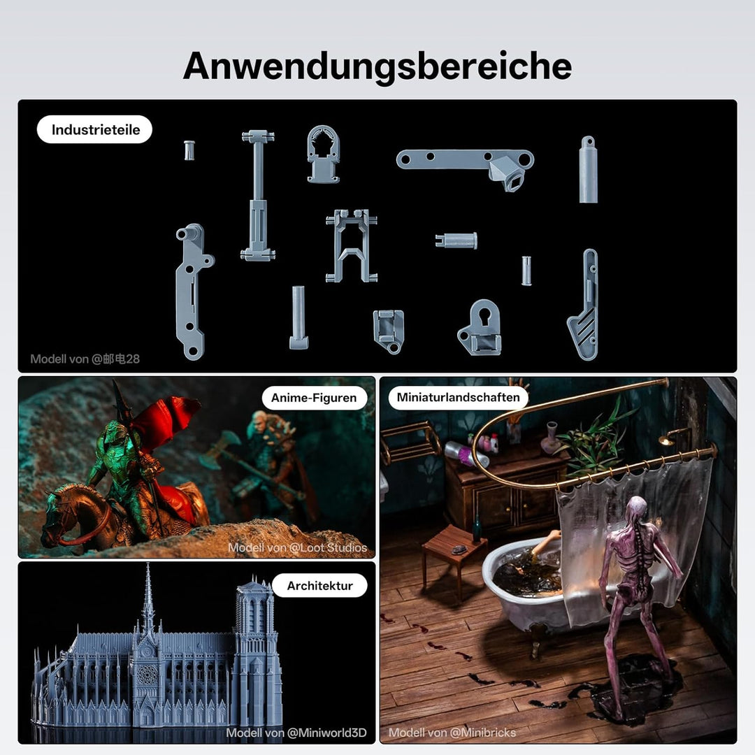 ANYCUBIC ABS-Like Resin Pro 2, 3D Drucker Resin mit erhöhter Festigkeit und Zähigkeit, Hoher Präzisi