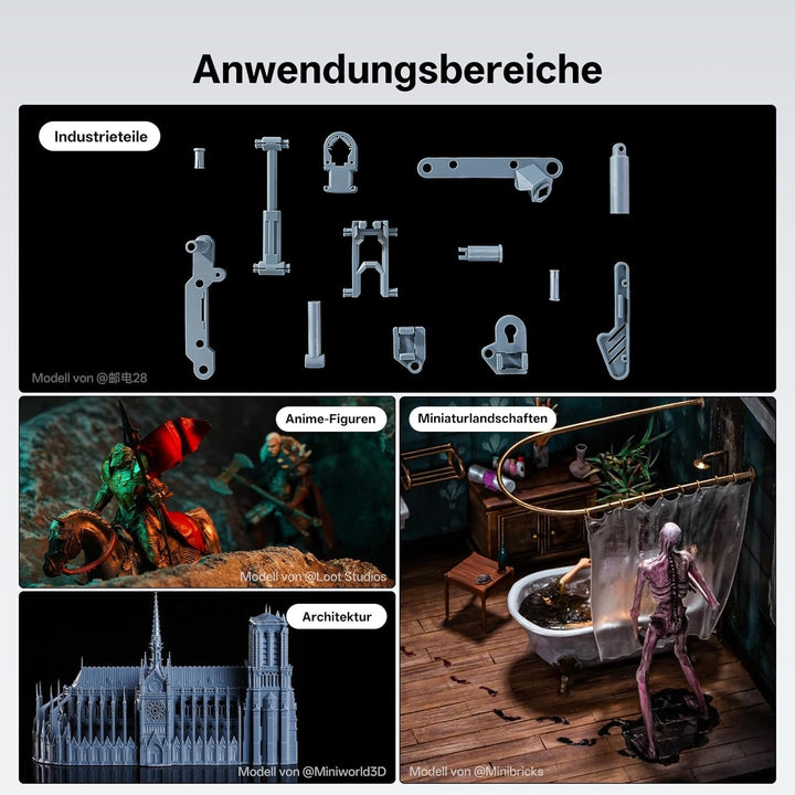 ANYCUBIC ABS-Like Resin Pro 2, 3D Drucker Resin mit erhöhter Festigkeit und Zähigkeit, Hoher Präzisi