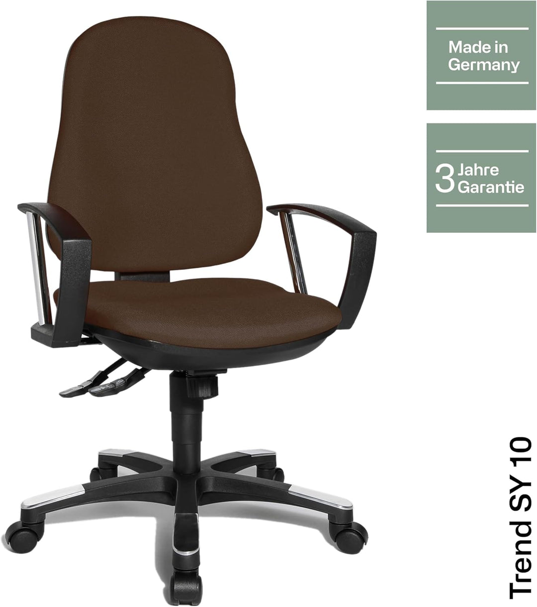 Topstar 9020AG08, Trend SY 10, Bürostuhl, Schreibtischstuhl, ergonomisch, mit Armlehnen, Bezugsstoff