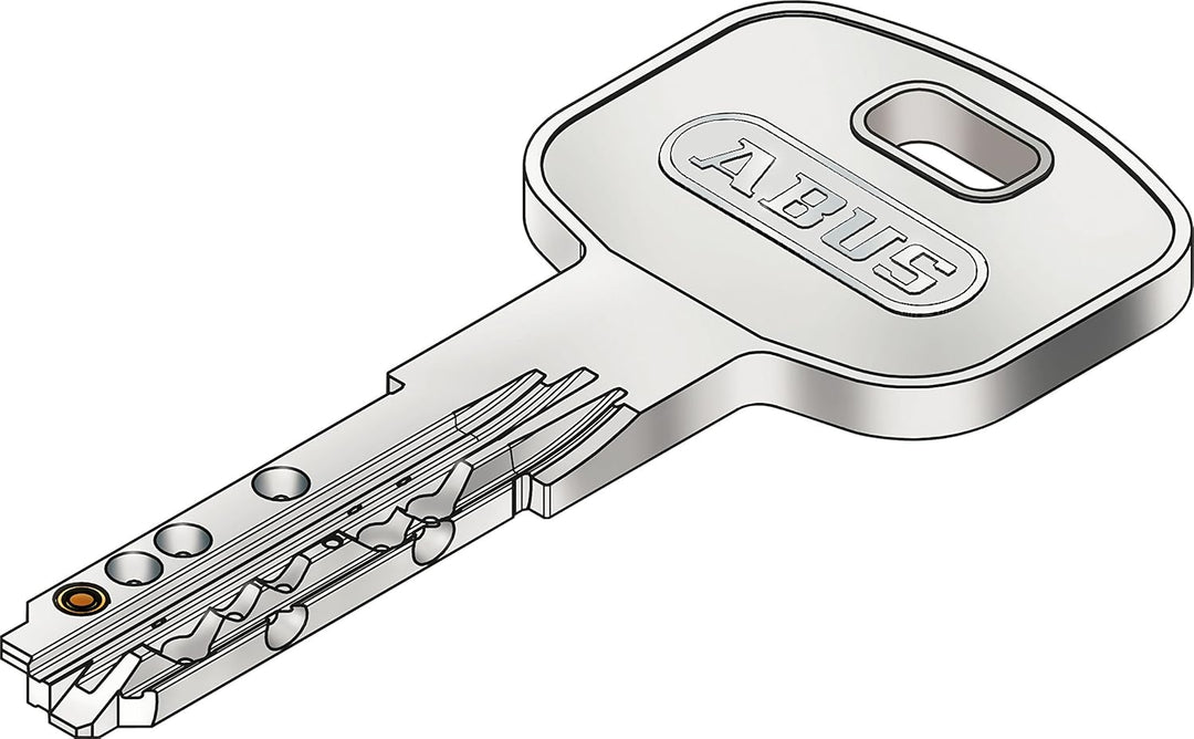 Abus Profilzylinder XP2SN inklusive 3 Schlüsseln, 1 Stück, 30/70 mm, nickel poliert, 19552, 30/70