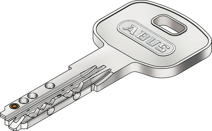 Abus Profilzylinder XP2SN inklusive 3 Schlüsseln, 1 Stück, 30/70 mm, nickel poliert, 19552, 30/70