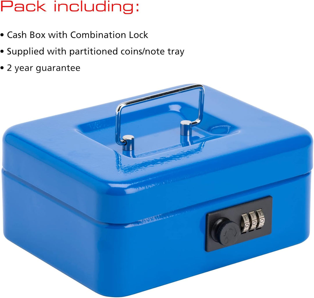 Sterling Locks Handkasse, Geldkassette mit Zahlenschloss, 20,3 cm, 701979 Blau, Blau