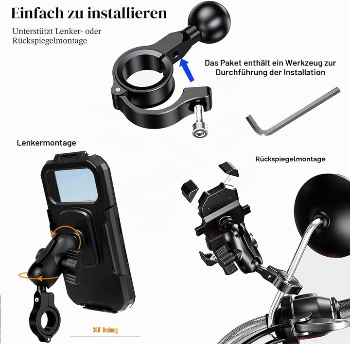 1 Zoll Aluminium Kugelhalterung für 1" Kugelpfannensystem Lenker (R3*5), R3*5