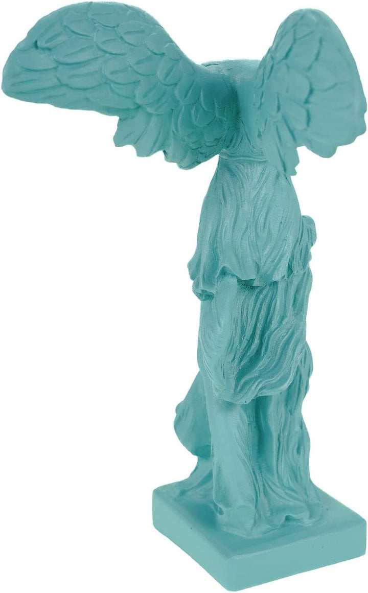 Kremers Schatzkiste Alabaster Nike Siegesgöttin von Samothrake Figur Skulptur 20 cm Türkis Siegesden