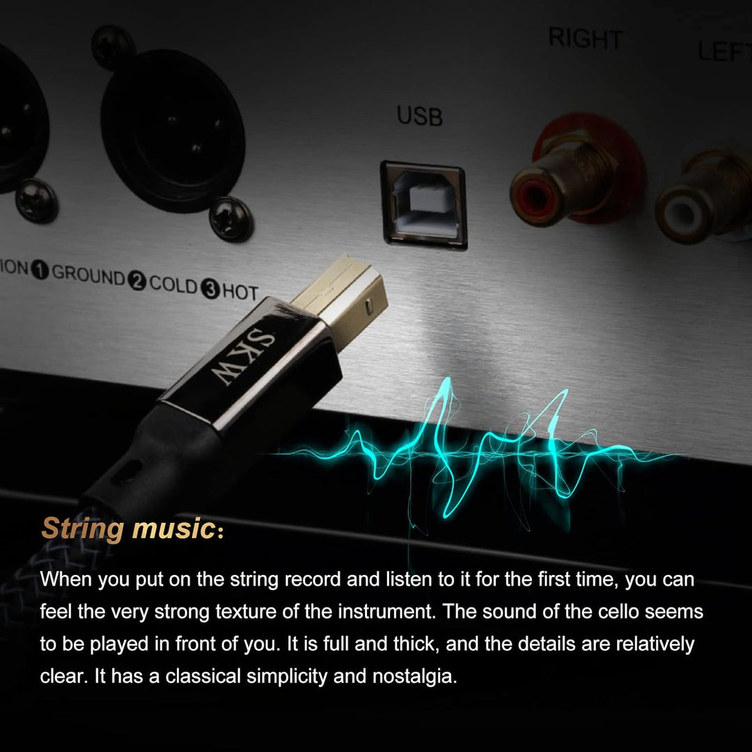 SKW USB Druckerkabel-1M, Scanner Kabel USB A auf USB B 2.0 Drucker Kabel für Computer, Soundkarte, D