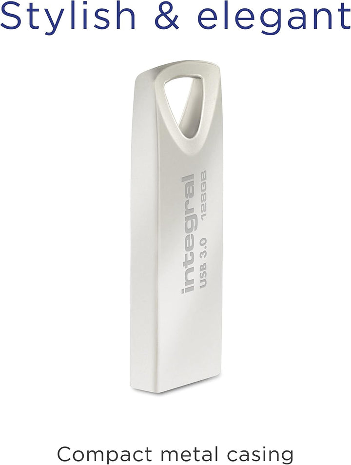 Integral 128GB USB-Speicher 3.2 Gen 1 Flash-Laufwerk Fusion mit Metallgehäuse, bis zu 110MB/s Arc 3.