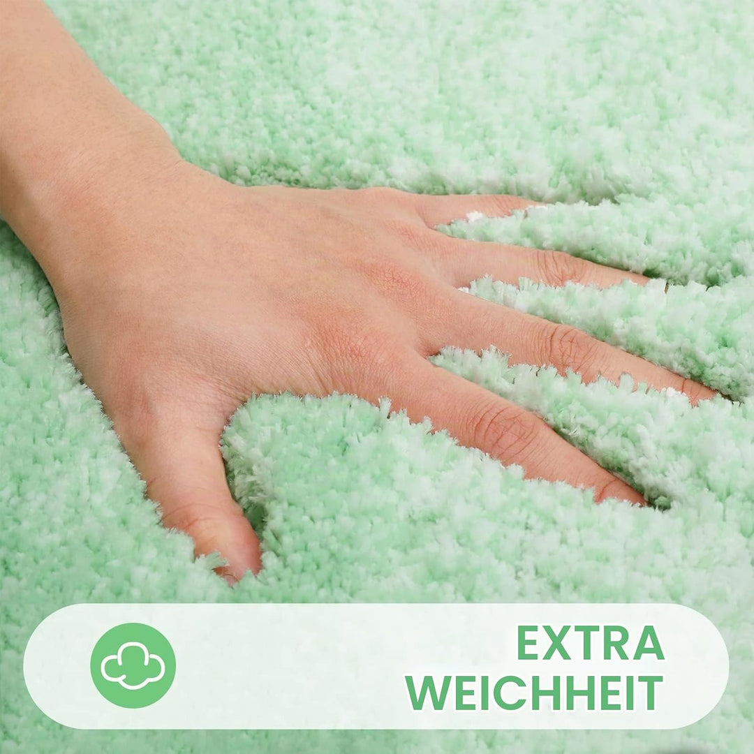 Homaxy Weich Badezimmerteppich 40x120 cm, rutschfest waschbar Badematte Flauschige Hochflor Badteppi