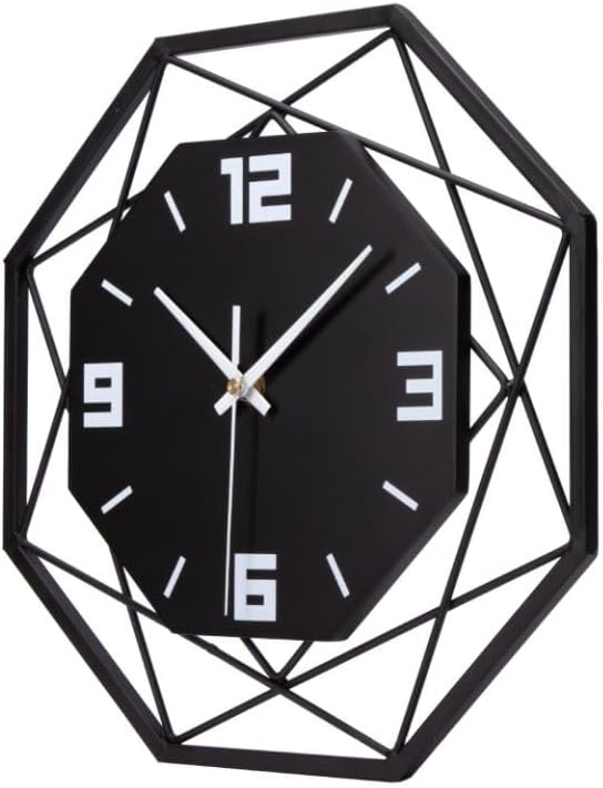 VIVILINEN Wanduhr Ohne Tickgeräusche 30cm Wanduhr aus Schmiedeeisen MDF Modern Quarz Batteriebetrieb