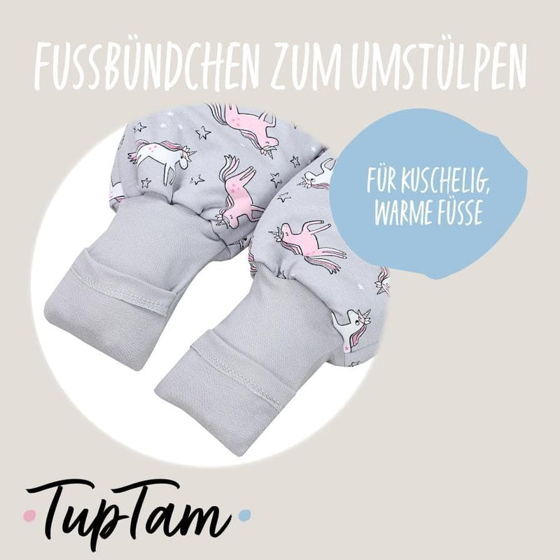 TupTam Baby Schlafsack mit Füssen Ganzjahresschlafsack OEKO-TEX zertifizierte Materialien 2,5 TOG 68