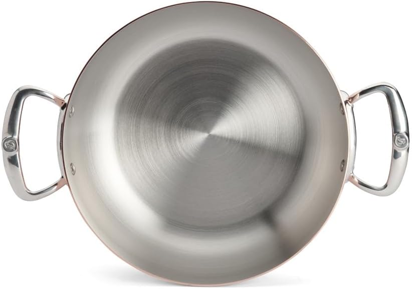 de Buyer - Konischer Bratentopf aus Kupfer PRIMA MATERA mit Henkel und Deckel aus Edelstahl - 28 cm