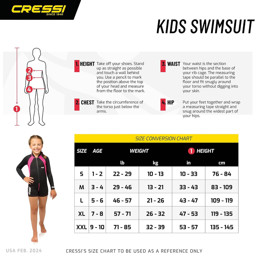 Cressi Kid Shorty Wetsuit 1.5 mm - Shorty Neoprenanzug für Kinder Ultra Stretch Neopren Rosa/Weiss S