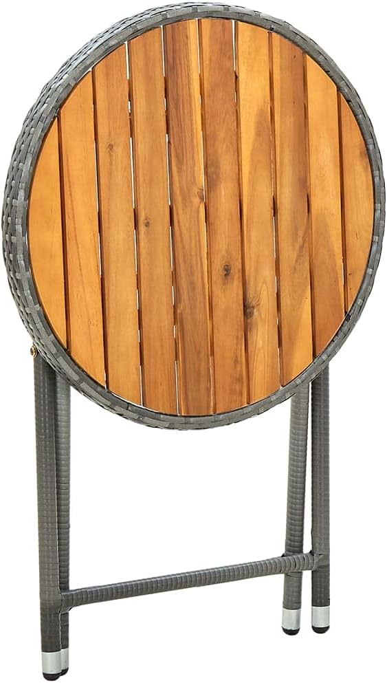 vidaXL Akazienholz Massiv Beistelltisch Gartentisch Klapptisch Gartenmöbel Balkontisch Teetisch Tisc