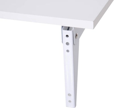 HOMCOM Wandklapptisch Wandtisch Klapptisch Esstisch Schreibtisch, MDF, Weiss, 60x40cm, Weiss